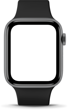 Photo of Black Apple Watch Series 3 
Cutout with Shadow